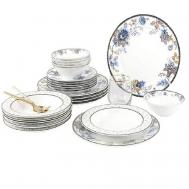 Набор Столовой Посуды Elegant из фарфора Flora Arya home collection