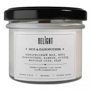 DELÍGHT Свеча ароматическая "Мох и папоротник" с деревянным фитилем для дома 125 DeLIGHT