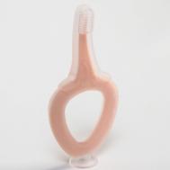 Детская зубная щетка-массажер, силиконовая на присоске, с ограничителем Крошка Я