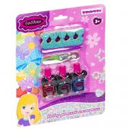 Eva Набор для детского маникюра: 3 лака для ногтей с блёстками, аксессуары Bondibon