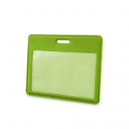 Карман для пропуска, бейджа или проездного из экокожи, горизонтальный Flexpocket