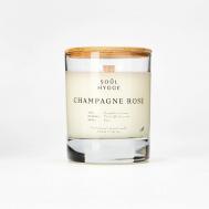 Ароматическая свеча CHAMPAGNE ROSÉ с деревянным фитилем 222 SOUL HYGGE