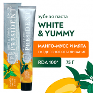 Зубная паста White & Yummy Манго-мусс с мятой 75 President