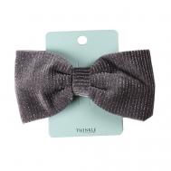 Заколка для волос для детей BACK TO SCHOOL бант Gray Silver TWINKLE