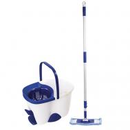 Набор для уборки,ведро 18л/8л с отжимом, швабра + 2 насадки Laima