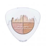 Палетка хайлайтеров Multicolored highlighting palette, 4 цвета ЛЭТУАЛЬ