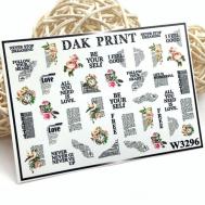 Слайдер-дизайн для ногтей W3296 Dak Print
