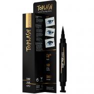 Подводка фломастер для глаз со штампом для стрелок Toplash