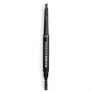 Карандаш автоматический для бровей с щеточкой Power Brow Pencil, скошенный RELOVE REVOLUTION