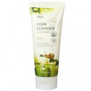 Пенка для умывания с Муцином улитки Омолаживающая Foam Cleanser Snail 180 EKEL