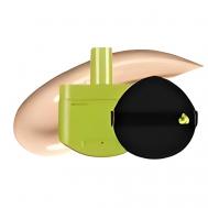 Рефилл для кушона  + спонж Satin Wear Healthy-Green Cushion RE-FEEL(+ Puff) UNLEASHIA