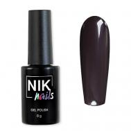 Гель-лак для ногтей темного плотного оттенка Dark NIK Nails