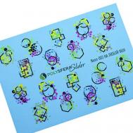 Слайдер дизайн для ногтей Неоновый Яркий микс 004 Полисфера