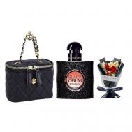 Парфюмерный набор Black Opium +Букет+Сумка 90 Yves Saint Laurent