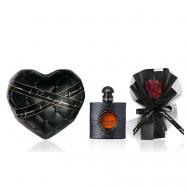 Парфюмерный набор Black Opium + Букет+Коробка 30 Yves Saint Laurent