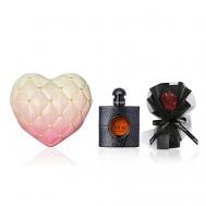 Парфюмерный набор Black Opium+Букет+Подарочная коробка 30 Yves Saint Laurent