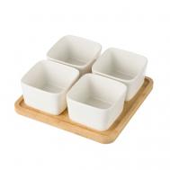 Менажница керамическая, набор соусников для подачи и сервировки SHINY KITCHEN