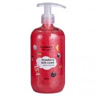 Гель для душа с блестками Strawberry with Cream 450 YUMMMY