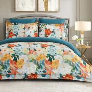 Постельное Белье из Сатина Exclusive 1,5 Сп. 160x220 Sunset Синий Arya home collection