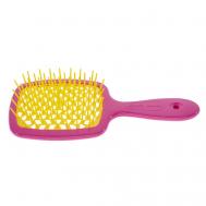 Щетка для волос фуксия желтый Superbrush Vented Brush Janeke