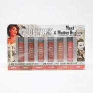 Набор из 6 оттенков мини жидких матовых помад Meet Matte Hughes x Ms. Nude York THEBALM