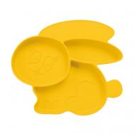 Силиконовая детская тарелка "Зайка" с секциями SILIHOME