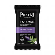 Салфетки влажные для интимной гигиены с экстрактом шалфея 20 Premial