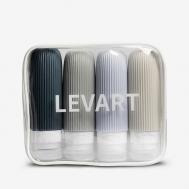 Набор дорожных флаконов для косметических средств в путешествие 4 шт. LEVART