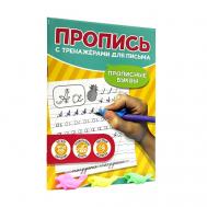 Пропись с тренажёрами для письма Прописные буквы Проф-Пресс