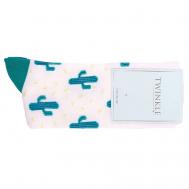 Носки женские, модель: CACTUS, цвет: белый TWINKLE