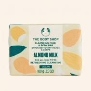 Деликатное мыло Almond Milk для сухой кожи лица и тела с миндальным молочком 100 The Body Shop