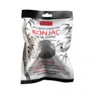 Спонж для очищения кожи лица с активированным углем Конжак Bamboo Charcoal Konjac Facial Sponge BEAUTY FORMULAS
