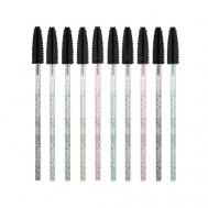 Щеточки для ресниц и бровей одноразовые черные c глиттером SEXY LASH'N'BROW