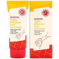 Крем для лица Солнцезащитный с муцином улитки SPF50 PA+++ Visible Difference Snail Sun Crème 70 FARMSTAY