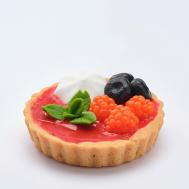 Мыло ручной работы Тарталетка с малинкой, морошкой и зефиром 100 SKUINA