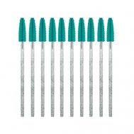 Щеточки для ресниц и бровей одноразовые бирюзовые с глиттером SEXY LASH'N'BROW