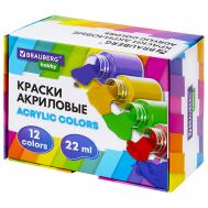 Краски акриловые художественные HOBBY Brauberg