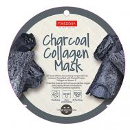Маска коллагеновая очищающая с экстрактом угля Charcoal Collagen Mask 18 Purederm