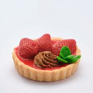 Мыло ручной работы Большая тарталетка с клубникой и печеньем 100 SKUINA