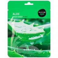 Тканевая маска для лица с экстрактом алоэ Facial Tissue Mask With Aloe Extract 25 Consly