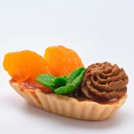 Мыло ручной работы Овальная тарталетка с мандаринами в шоколаде 100 SKUINA