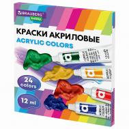 Краски акриловые художественные HOBBY Brauberg