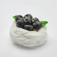 Мыло ручной работы десерт Павловой с голубикой 80 SKUINA