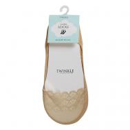 Кружевные следки , цвет: бежевый, форма 7 TWINKLE