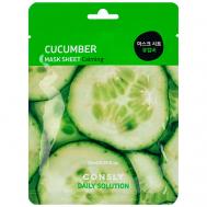 Тканевая маска для лица с экстрактом огурца Facial Tissue Mask With Cucumber Extract 25 Consly