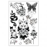 Временные переводные татуировки для тела PAW FACTORY
