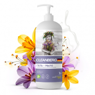 Жидкое мыло гипоаллергенное увлажняющее Полевые цветы 1000 CLEANBERG