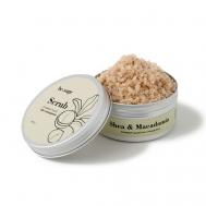 Натуральный скраб солевой с маслом ши и макадамией 300 BE.SAGE