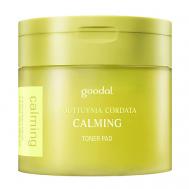 Диски для лица очищающие с экстрактом гуттуинии Houttuynia Cordata Calming Toner Pad GOODAL