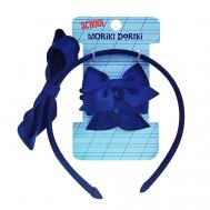 Синий набор SCHOOL Collection Blue SET elastics& headband MORIKI DORIKI